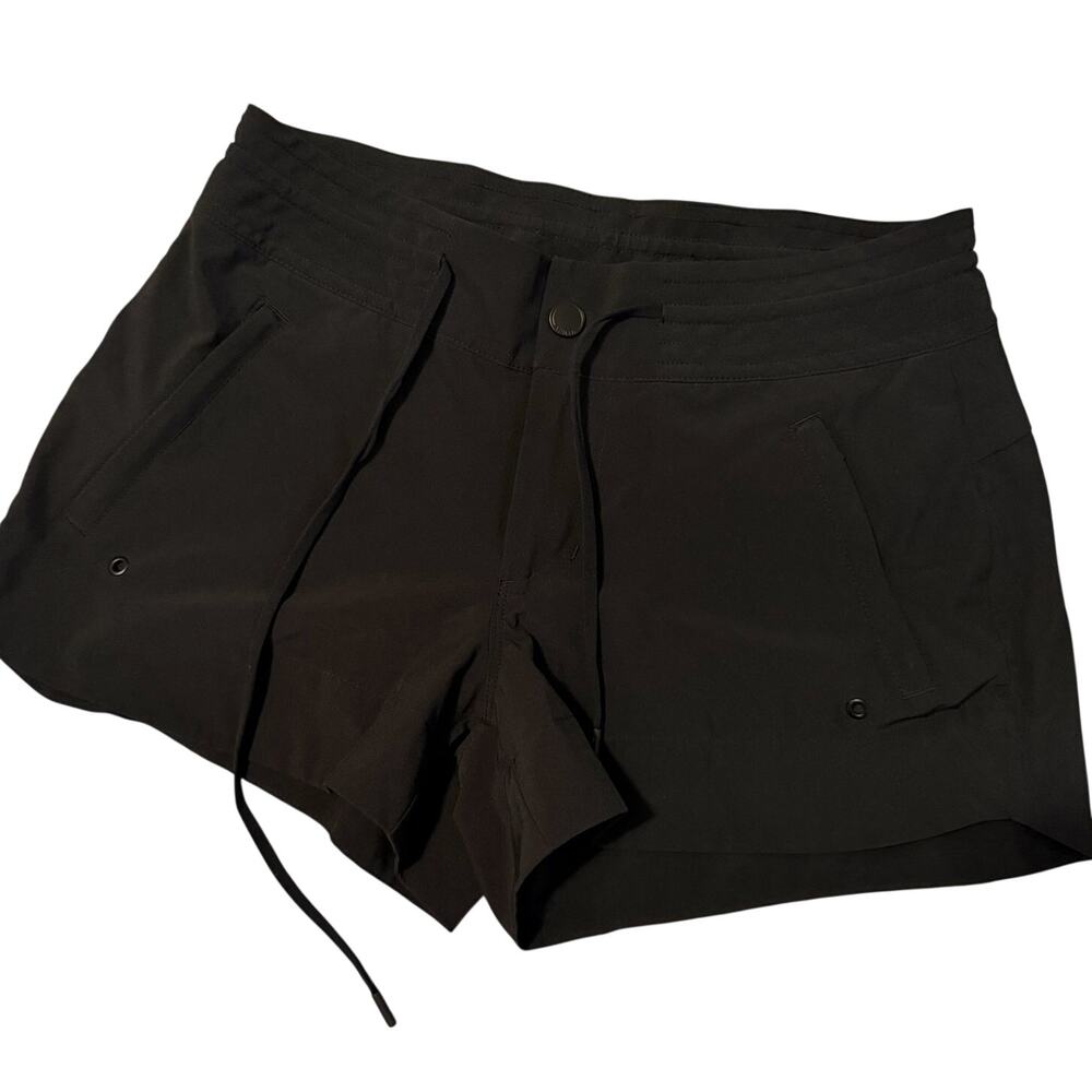 Athleta Black Athletic Shorts Size 2 Stretch Drawstring Lightweight
